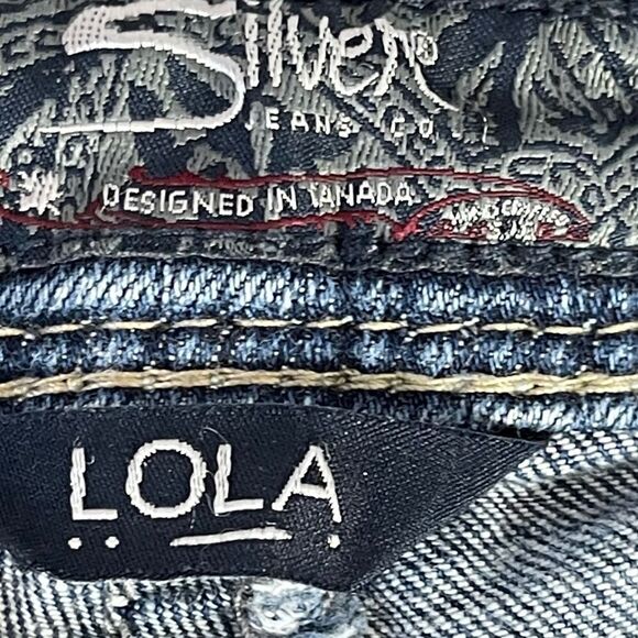 Silver Lola Distressed Bootcut Jeans Sz 28 X 33 - Picture 5 of 13